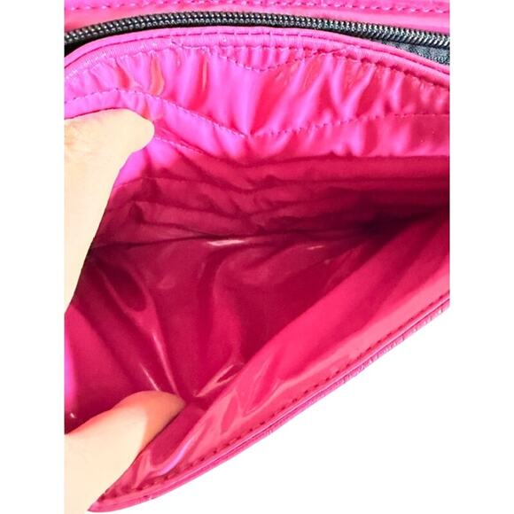 Think Royln Quilted Puffer Crossbody Bag – Hot Pink – 12x10x3 - Picture 3 of 11